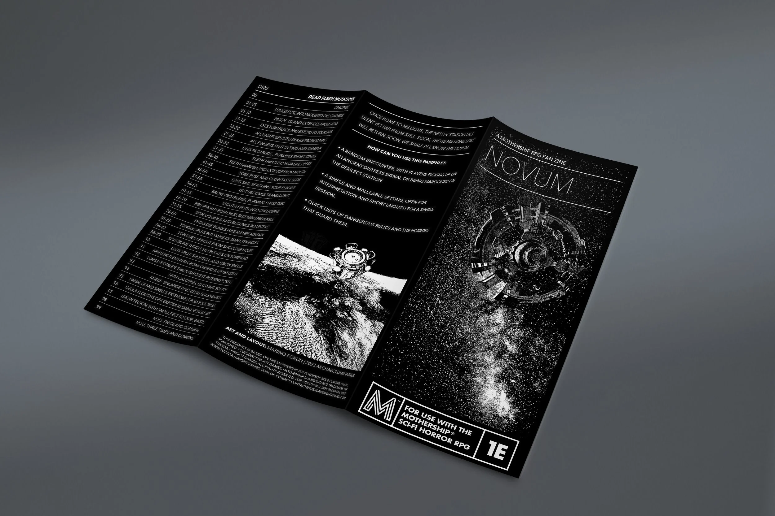 Novum - Tri-Fold Zine — Marino Forlin